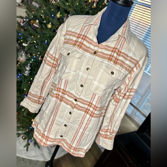 EUC Spell & the Gypsy Collective Musk Basecamp Flannel Botton Down Top - Picture 6 of 13